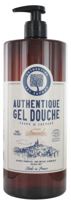 Authentine Authentique Shower Gel Body and Hair Almond (Sulfate Free) Organic 1 L