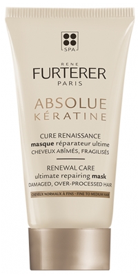 René Furterer Absolue Kératine Cure Renaissance Masque Réparateur Ultime Cheveux Abîmés Fragilisés 30 ml - Type : Cheveux normaux à fins