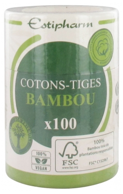 Estigreen Cotons Tiges Bambou 100 Pièces