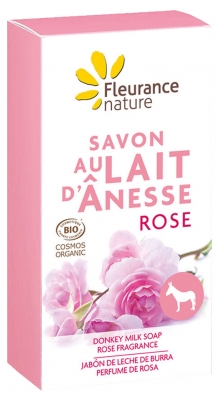 Fleurance Nature Jabón Ecológico de Leche de Burra y Rosas 100 g
