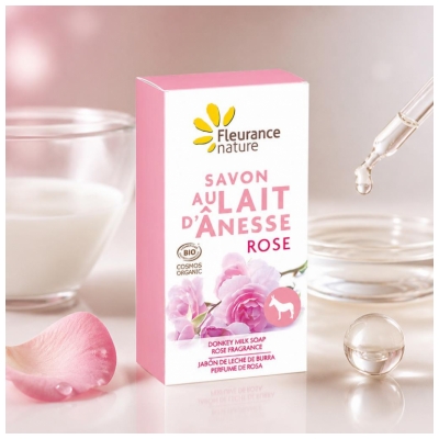 Fleurance Nature Organiczne Mydło Różane z Oślim Mlekiem 100 g