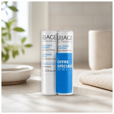 Balsam de buze hidratant Uriage Set de 2 x 4 g