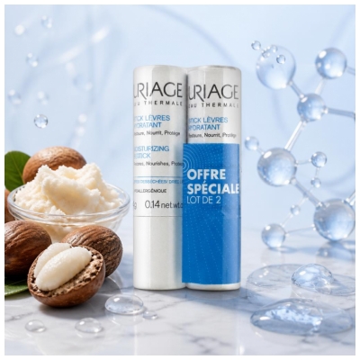 Balsam de buze hidratant Uriage Set de 2 x 4 g