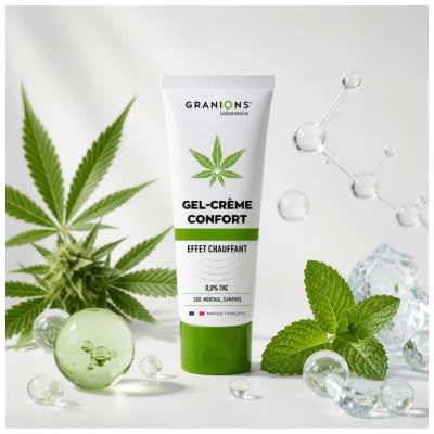 Granions Gel-Crème Confort CBD Effet Chauffant 75 ml