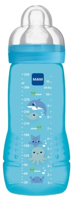 MAM Easy Active 2nd Age 330ml Bottle 6 Months and + - Colour: Blue 1