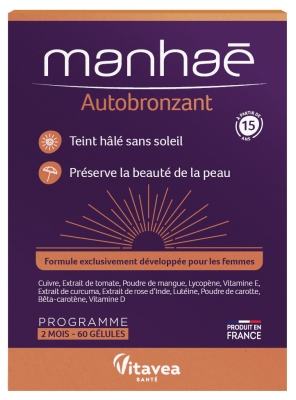 Manhaé Autobronceador 60 Cápsulas
