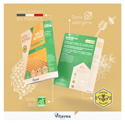 Vitavea Vita'Royal Gelée Royale Bio 1800 mg Lot de 3 x 10 Ampoules