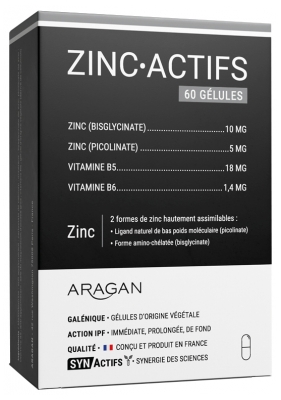 Aragan Synactifs ZincActifs 60 Capsule