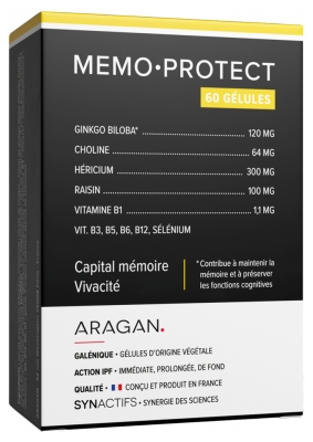 Aragan Synactifs MemoProtect 60 Capsule