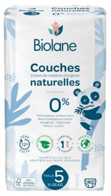 Biolane Natural Diapers 40 Diapers Size 5 (11-25 Kg)