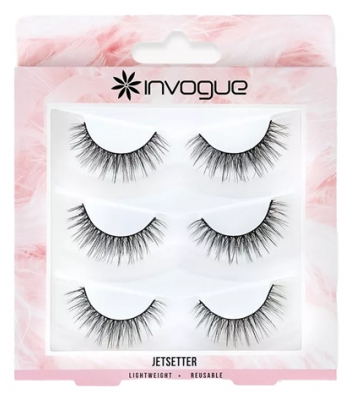 Invogue Falsche Wimpern Jetsetter 3 Paar