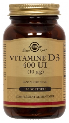 Solgar Vitamine D3 400 UI (10 µg) 100 Gélules