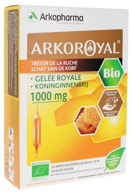 Arkopharma Arko Royal Trésor de la Ruche Gelée Royale 1000 mg Bio 20 Ampoules