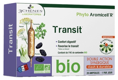 Les 3 Chênes Phyto Aromicell'R Transit Bio 20 Ampoules