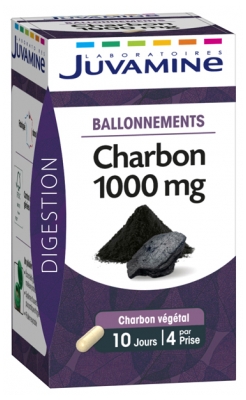 Juvamine Charbon 1000 mg 40 Gélules