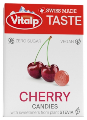 Vitalp Vitalp Cukierki bez Cukru Wiśniowe 25 g