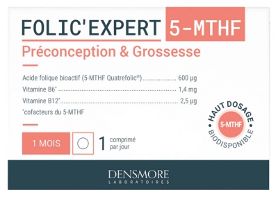 Densmore Folic'Expert 5-MTHF Préconception & Grossesse 30 Comprimés