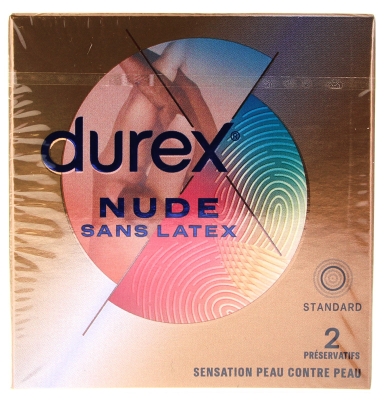 Durex Nude Sans Latex 2 Préservatifs
