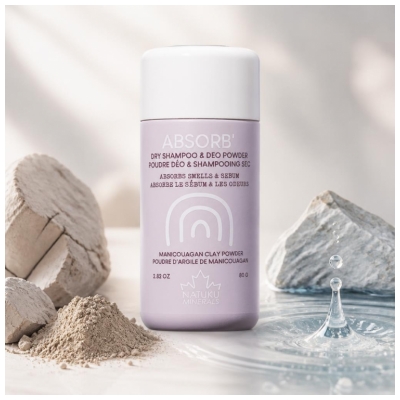 Natuku Minerals ABSORB Pó Desodorizante & Champô Seco 80 g