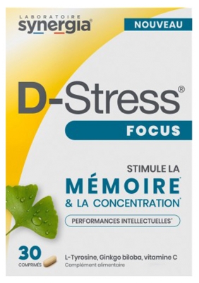 Synergia D-Stress Focus 30 Comprimés