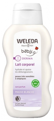 Weleda Bébé Derma Lait Corporel à la Mauve Blanche 200 ml