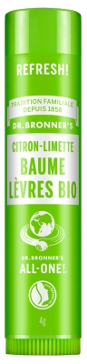 Dr Bronner's Organic Lip Balm 4g - Fragrance: Lemon Lime