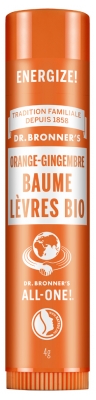 Balsam de buze Bio Dr Bronner's 4 g - Parfum: Portocaliu-ginger