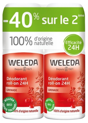 Weleda Pomegranate Deodorant Roll-on 24H Zestaw 2 x 50 ml