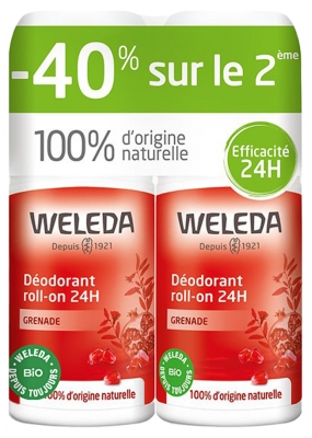 Weleda deodorant z granatnim jabolkom Roll-on 24H Set 2 x 50 ml