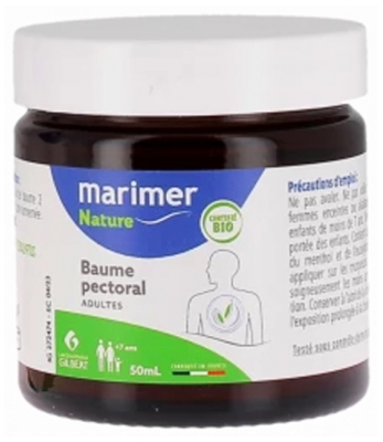 Marimer Nature Bio Krūtinės Balzamas Suaugusiems 50 ml