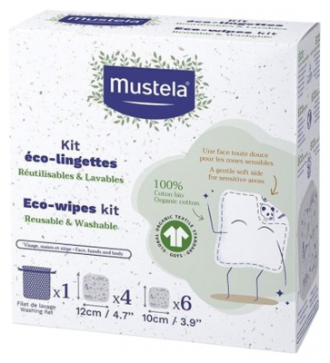 Mustela Eco-Toalhetes Kit Rede de Lavagem + 10 Toalhetes