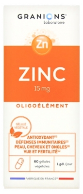 Granions Zinc 15 mg 60 Gélules