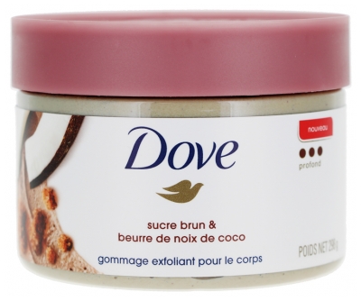 Dove Deep Exfoliating Body Scrub Brown Sugar and Coconut Butter 298g