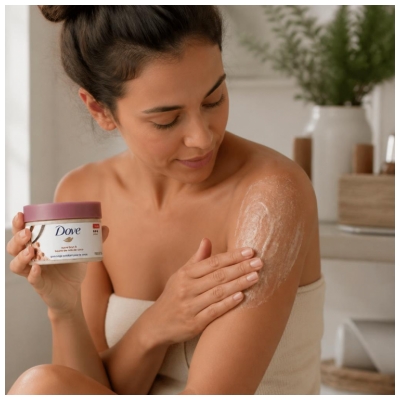 Dove Scrub Exfoliant Corporal Profund cu Zahăr Brun și Unt de Cocos 298 g