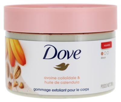 Dove Exfoliante Corporal Suave Avena Coloidal y Aceite de Caléndula 298 g