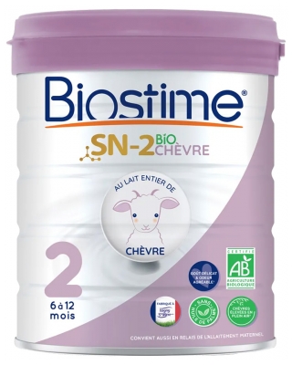 Biostime SN-2 Bio Chèvre 2ème Âge de 6 à 12 Mois 800 g