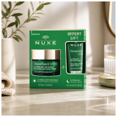 Nuxe Nuxuriance Ultra The Global Anti-Aging Cream 50ml + The Global Anti-Aging Night Cream 15ml Free