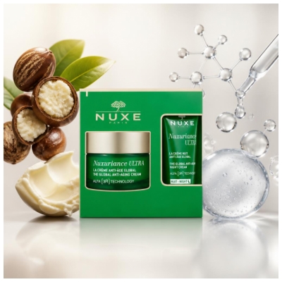 Nuxe Nuxuriance Ultra The Global Anti-Aging Cream 50ml + The Global Anti-Aging Night Cream 15ml Free
