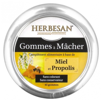 Herbesan Honey Propolis Chewing Gums 45 Gums