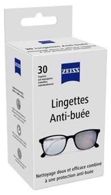 Zeiss Lingettes Anti-Buée pour Lunettes 30 Lingettes