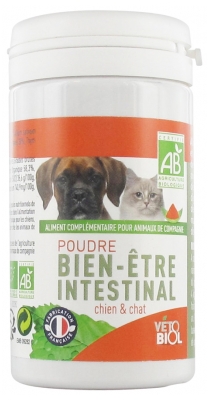 Vétobiol Organic Intestinal Wellness Powder for Dogs and Cats 40 g