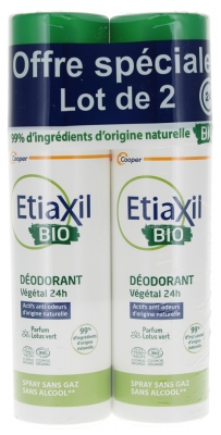 Etiaxil Vegetable Deodorant 24h Organic 2 x 100ml