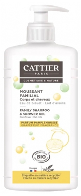 Cattier Gel de Curățare Familial cu Parfum de Grapefruit Bio 1 L