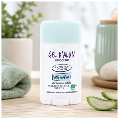Gel d'Alun Déodorant Sans Parfum 50 ml
