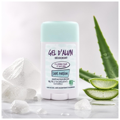 Gel d'Alun Déodorant Sans Parfum 50 ml