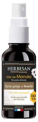 Herbesan Miel de Manuka Spray Gorge et Bouche IAA 10+ 25 ml