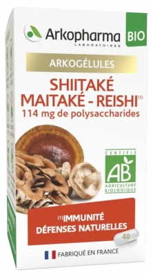 Arkopharma Shiitaké Maitaké-Reishi Bio 40 Kapsułek