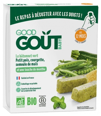 Good Goût The Green Stick Peas Zucchini Corn Semolina From 12 Months Organoc 6 Sticks
