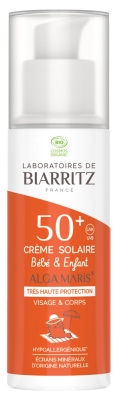 Laboratoires de Biarritz Alga Maris Crema Solare per Bambini SPF50+ Bio 50 ml