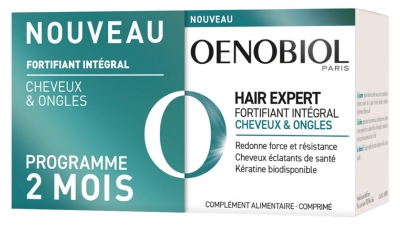 Oenobiol Hair Expert Fortifiant Intégral Cheveux & Ongles Lot de 2 x 60 Comprimés